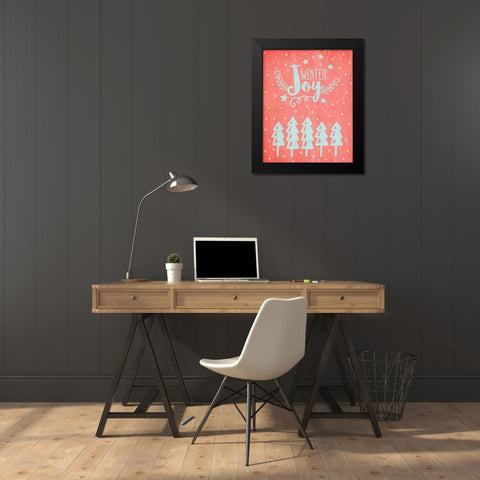 Merry and Bright 4 Black Modern Wood Framed Art Print by Kimberly, Allen