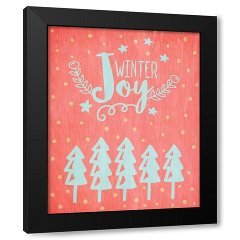 Merry and Bright 4 Black Modern Wood Framed Art Print with Double Matting by Kimberly, Allen