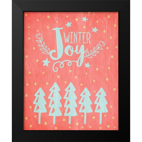 Merry and Bright 4 Black Modern Wood Framed Art Print by Kimberly, Allen