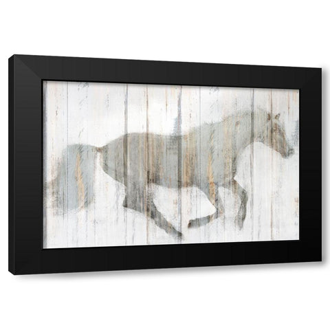 Whitewash Horse Black Modern Wood Framed Art Print by Allen, Kimberly