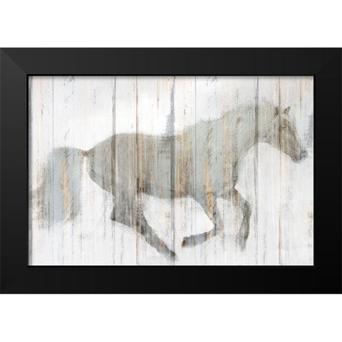 Whitewash Horse Black Modern Wood Framed Art Print by Allen, Kimberly