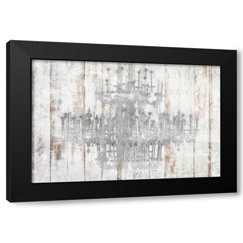 Barnwood Chandelier Black Modern Wood Framed Art Print with Double Matting by Allen, Kimberly
