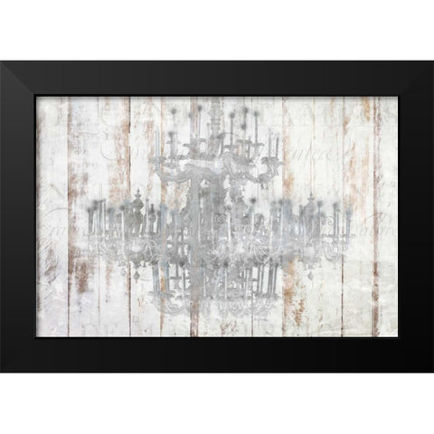 Barnwood Chandelier Black Modern Wood Framed Art Print by Allen, Kimberly