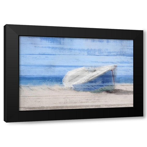 Beached on the Beach Black Modern Wood Framed Art Print by Kimberly, Allen