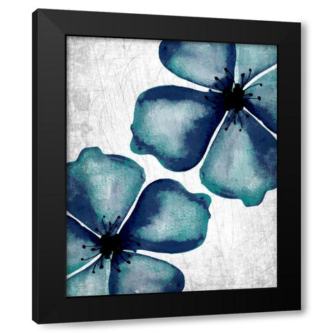Hints of Teal 2 Black Modern Wood Framed Art Print by Allen, Kimberly