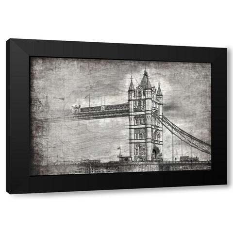 Tower Black Modern Wood Framed Art Print with Double Matting by Kimberly, Allen