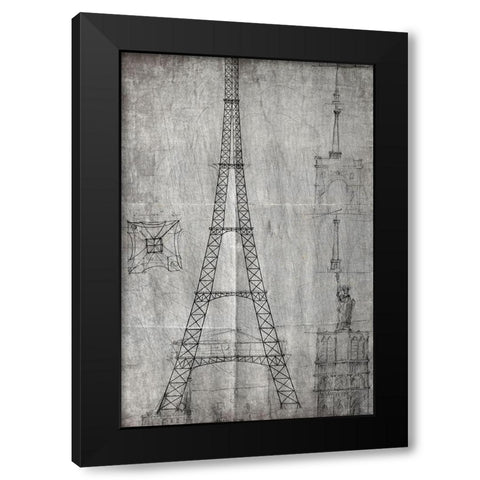 Sketches Black Modern Wood Framed Art Print with Double Matting by Kimberly, Allen