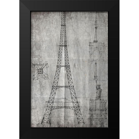 Sketches Black Modern Wood Framed Art Print by Kimberly, Allen