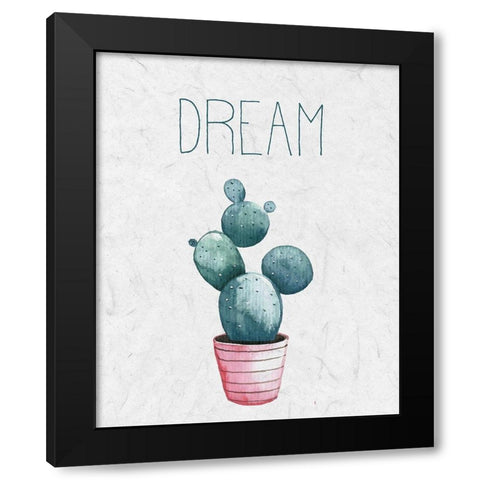 Cactus Pink 1 Black Modern Wood Framed Art Print with Double Matting by Allen, Kimberly