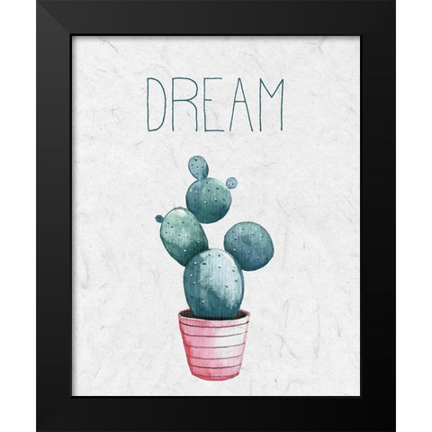 Cactus Pink 1 Black Modern Wood Framed Art Print by Allen, Kimberly