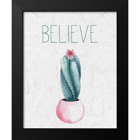 Cactus Pink 2 Black Modern Wood Framed Art Print by Allen, Kimberly