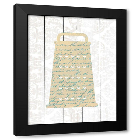 Kitchen Utensils 3 Black Modern Wood Framed Art Print with Double Matting by Kimberly, Allen