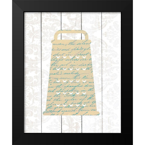 Kitchen Utensils 3 Black Modern Wood Framed Art Print by Kimberly, Allen
