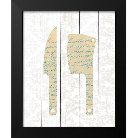 Kitchen Utensils 4 Black Modern Wood Framed Art Print by Kimberly, Allen
