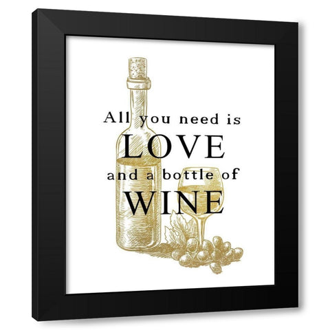 All You Need Black Modern Wood Framed Art Print by Kimberly, Allen