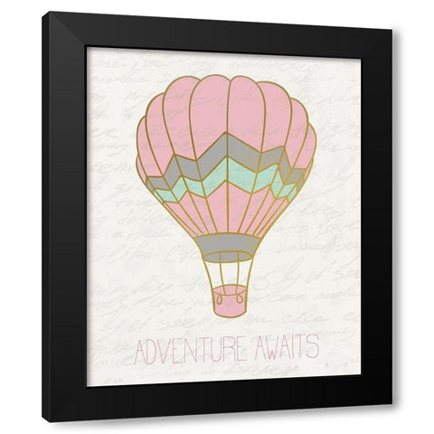 Balloon Ride 1 Black Modern Wood Framed Art Print with Double Matting by Kimberly, Allen