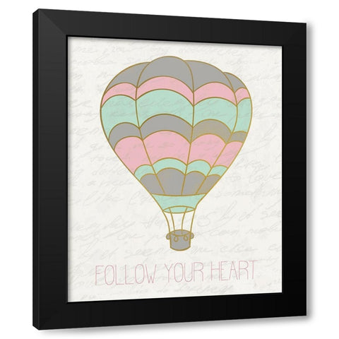 Balloon Ride 2 Black Modern Wood Framed Art Print with Double Matting by Kimberly, Allen
