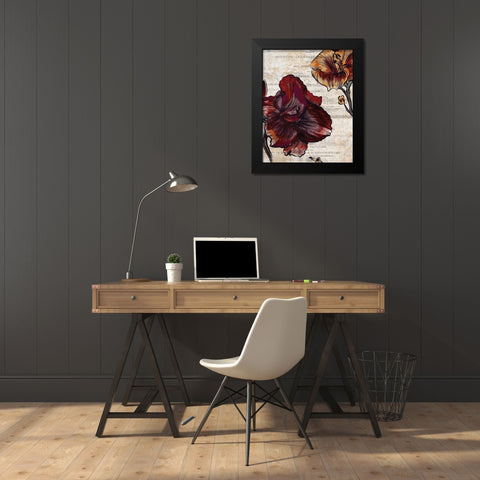 Brilliant Blooms 1 Black Modern Wood Framed Art Print by Kimberly, Allen