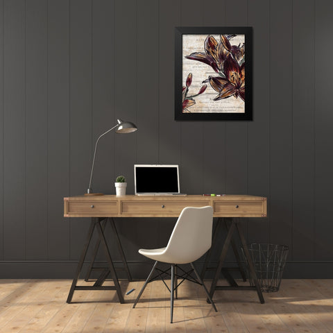 Brilliant Blooms 2 Black Modern Wood Framed Art Print by Kimberly, Allen