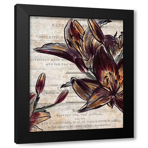 Brilliant Blooms 2 Black Modern Wood Framed Art Print by Kimberly, Allen