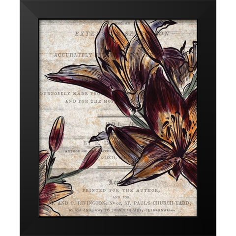 Brilliant Blooms 2 Black Modern Wood Framed Art Print by Kimberly, Allen