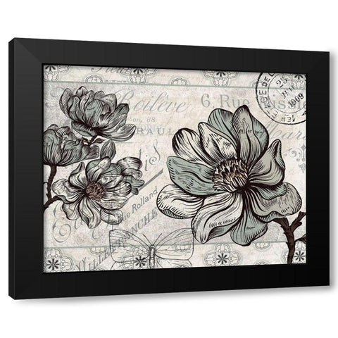 Country Magnolia 4 Black Modern Wood Framed Art Print with Double Matting by Kimberly, Allen
