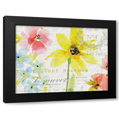 Spring Blooms 1 Black Modern Wood Framed Art Print with Double Matting by Kimberly, Allen