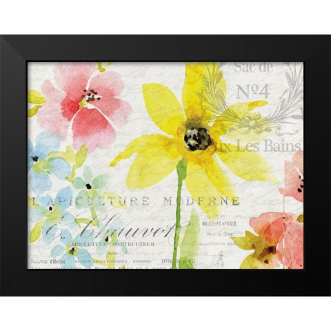Spring Blooms 1 Black Modern Wood Framed Art Print by Kimberly, Allen