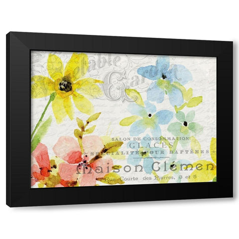 Spring Blooms 2 Black Modern Wood Framed Art Print by Kimberly, Allen