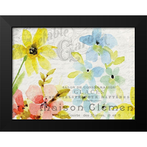 Spring Blooms 2 Black Modern Wood Framed Art Print by Kimberly, Allen