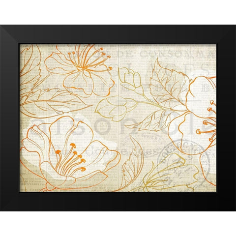 Summer Orange 1 Black Modern Wood Framed Art Print by Kimberly, Allen