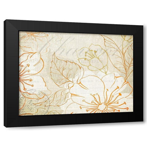 Summer Orange 2 Black Modern Wood Framed Art Print with Double Matting by Kimberly, Allen