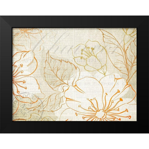 Summer Orange 2 Black Modern Wood Framed Art Print by Kimberly, Allen