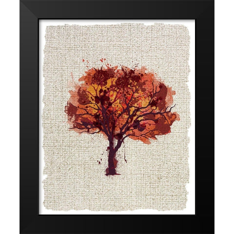 Splatter Trees 2 Black Modern Wood Framed Art Print by Kimberly, Allen