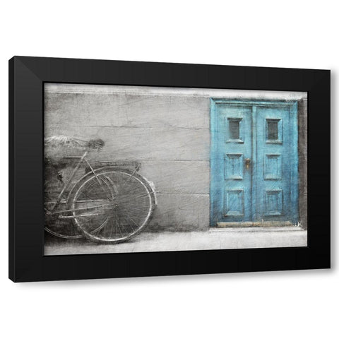 Teal Doorway Black Modern Wood Framed Art Print with Double Matting by Allen, Kimberly