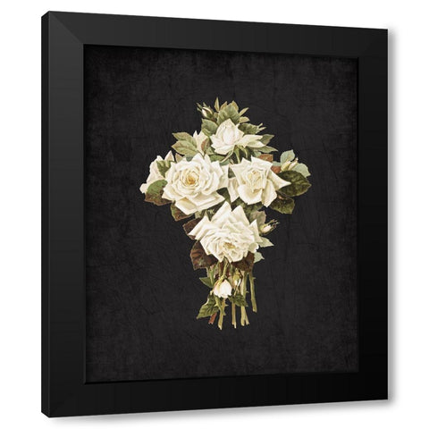 Roses on Black 3 Black Modern Wood Framed Art Print by Kimberly, Allen