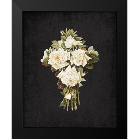 Roses on Black 3 Black Modern Wood Framed Art Print by Kimberly, Allen