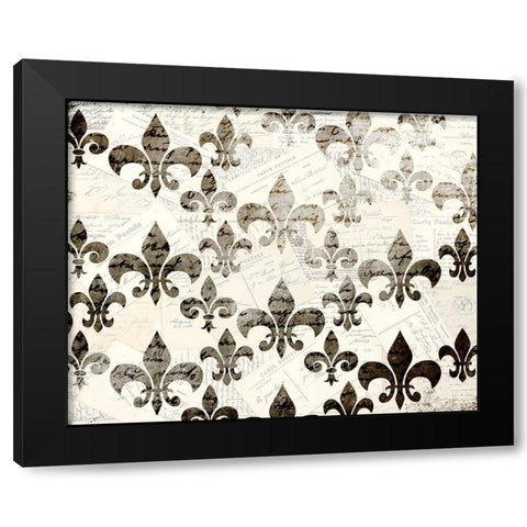 Fleur Words Black Modern Wood Framed Art Print with Double Matting by Kimberly, Allen