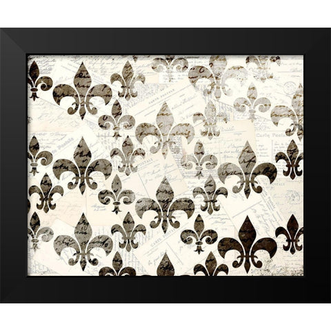 Fleur Words Black Modern Wood Framed Art Print by Kimberly, Allen