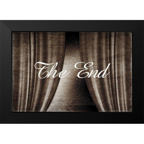 The End Black Modern Wood Framed Art Print by Kimberly, Allen