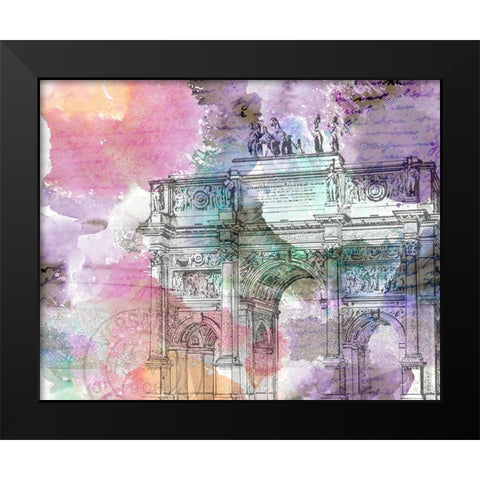 Watercolor Travel 2 Black Modern Wood Framed Art Print by Kimberly, Allen