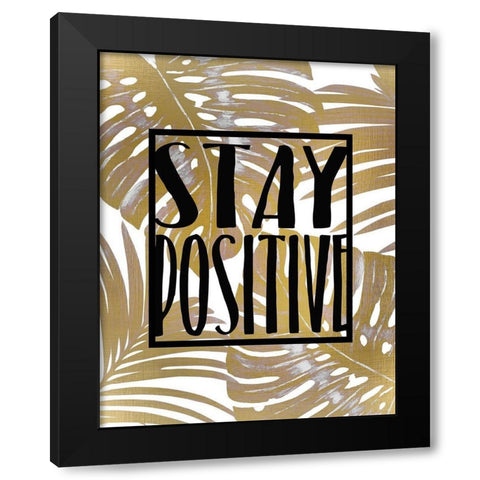 Positive B Black Modern Wood Framed Art Print with Double Matting by Kimberly, Allen