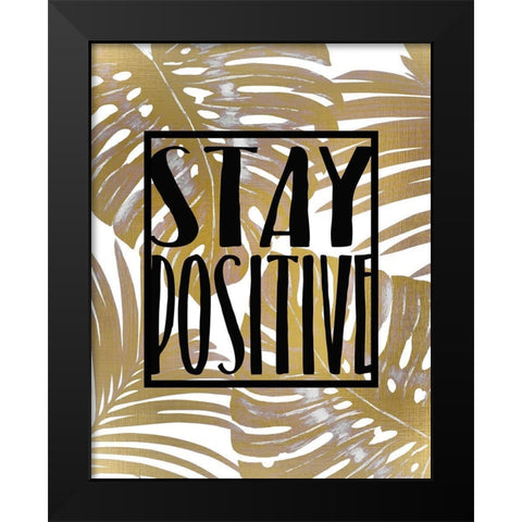 Positive B Black Modern Wood Framed Art Print by Kimberly, Allen