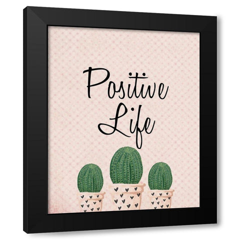 Positive Life Black Modern Wood Framed Art Print with Double Matting by Kimberly, Allen