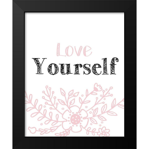 Yourself 3 Black Modern Wood Framed Art Print by Kimberly, Allen