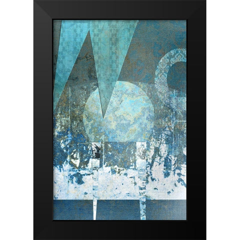 Abstract No. 7 Black Modern Wood Framed Art Print by Allen, Kimberly