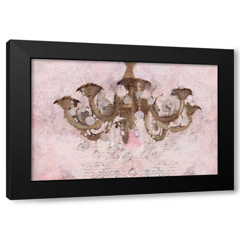 Blush Chandelier Black Modern Wood Framed Art Print with Double Matting by Kimberly, Allen