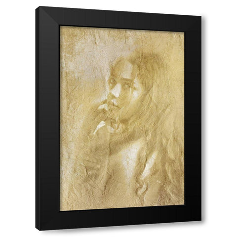 Shaded Gold Black Modern Wood Framed Art Print with Double Matting by Kimberly, Allen