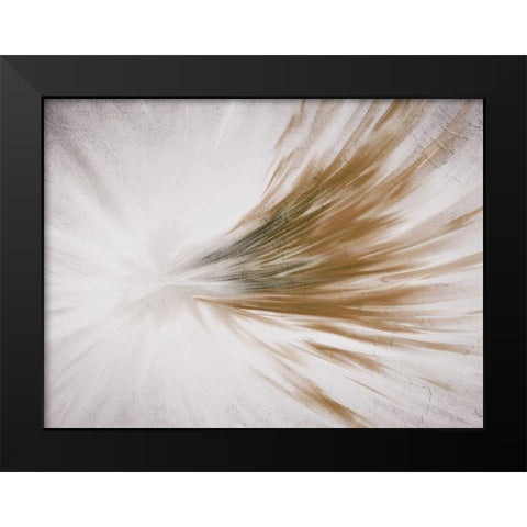 Shimmery Streak Black Modern Wood Framed Art Print by Kimberly, Allen