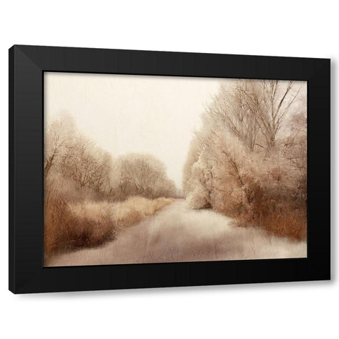 Taupe Sunset Black Modern Wood Framed Art Print with Double Matting by Kimberly, Allen